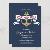 Invitation Anniversaire nautique (Devant / Derrière)