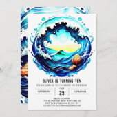 Invitation Anniversaire nautique (Devant / Derrière)