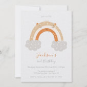 Invitation Anniversaire Neutre et pacifique (Devant)