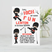 Invitation Anniversaire Ninja (Debout devant)