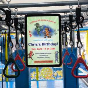 Invitation Anniversaire Ninja Warrior