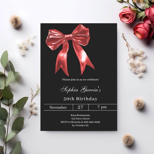 Invitation Anniversaire noir