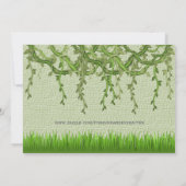 Invitation Anniversaire noir doux MIGNON de jungle de vignes (Dos)