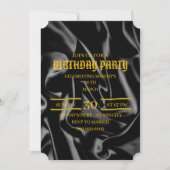 Invitation anniversaire Noir & Or, 30 ans Invitati (Devant)