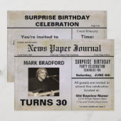 Invitation Anniversaire NOUVELLE Journal-Insertion (Devant / Derrière)