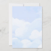 Invitation Anniversaire Nuage Neuf Pastel Bleu (Dos)