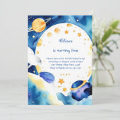 Invitation Anniversaire numérique cosmique chic (Debout devant)