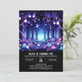 Invitation Anniversaire numérique de la forêt de Cute Boho (Debout devant)