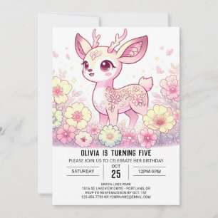 Invitation Anniversaire numérique des cerfs modernes