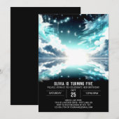 Invitation Anniversaire numérique des étoiles (Devant / Derrière)