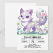 Invitation Anniversaire numérique du loup d'Imaginaire modifi (Devant / Derrière)