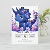 Invitation Anniversaire numérique éditable Wild Dinosaur (Debout devant)