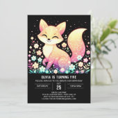 Invitation Anniversaire numérique Enchanted Fox (Debout devant)