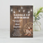 Invitation Anniversaire occidental Campagne Boots Anniversair (Debout devant)