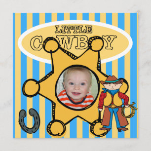 Invitation Anniversaire occidental cowboy fait sur commande