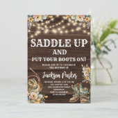 Invitation Anniversaire occidental Cowboy fête d'anniversaire (Debout devant)