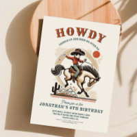 Anniversaire occidental de Cowboy vintage