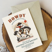 Invitation Anniversaire occidental de Cowboy vintage