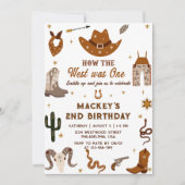 Invitation Anniversaire occidental Rustique 1er anniversaire (Devant)