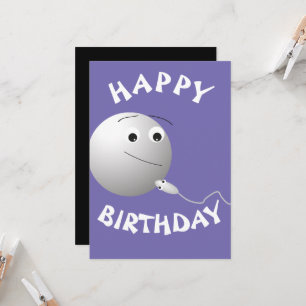 Invitation anniversaire, oeuf, sperme, joyeux anniversaire, a
