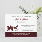 Invitation Anniversaire officiel du fiançailles de la calèche (Debout devant)