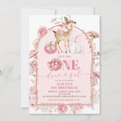 Invitation Anniversaire Onedeerful automne Citrouille Blanche (Devant)