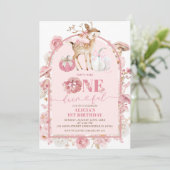 Invitation Anniversaire Onedeerful automne Citrouille Blanche (Debout devant)