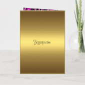 Invitation anniversaire or 50 ans (Dos)