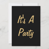 Invitation Anniversaire Or Blanc (Dos)