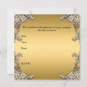 Invitation anniversaire or et argent (Dos)