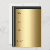 Invitation Anniversaire Or et Noir (Dos)