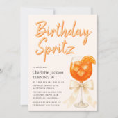 Invitation anniversaire Orange Citrus Spritz (Devant)