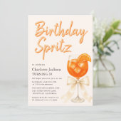Invitation anniversaire Orange Citrus Spritz (Debout devant)
