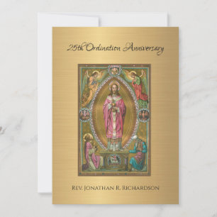 Invitation Anniversaire Ordination Prêtre Catholiq