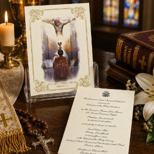 Invitation Anniversaire Ordination Prêtre Catholiq