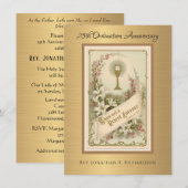 Invitation Anniversaire Ordination Prêtre Catholiq (Devant / Derrière)