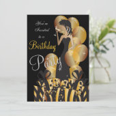 Invitation Anniversaire ou Bachelorette Party Diva Princess G (Debout devant)