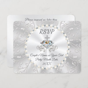 Invitation Anniversaire ou mariage RSVP avec choix de repas