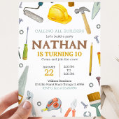 Invitation Anniversaire Outils de Construction