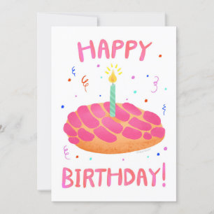 Invitation Anniversaire Pan Dulce Concha do-it-yourself Blanc