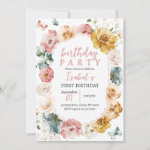 Invitation Anniversaire Papillon (Devant)