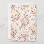 Invitation Anniversaire Papillon Floral (Dos)