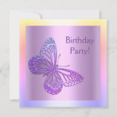 INVITATION ANNIVERSAIRE PAPILLON violet nouveau (Devant)