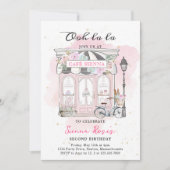 Invitation Anniversaire Paris Anniversaire Café Parisien Thé  (Devant)