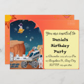 Invitation Anniversaire | Partie spatiale (Devant / Derrière)