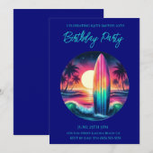 Invitation Anniversaire Party-Surboard Échap- (Devant / Derrière)