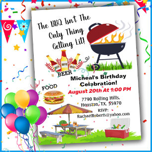 Invitation Anniversaire Pas Seulement Pour Le BBQ