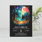 Invitation Anniversaire Pastel Magic Timber (Debout devant)