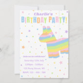 Invitation anniversaire Pastel Rainbow Piñata (Devant)