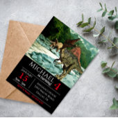 Invitation anniversaire paysage de Spinosaurus din